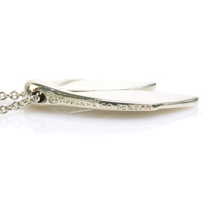 Tiffany Co Whale Tail Necklace Sterling Silver